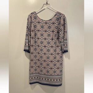 AB Studio Geometric Shift Dress Womens Size Large (1485)‎